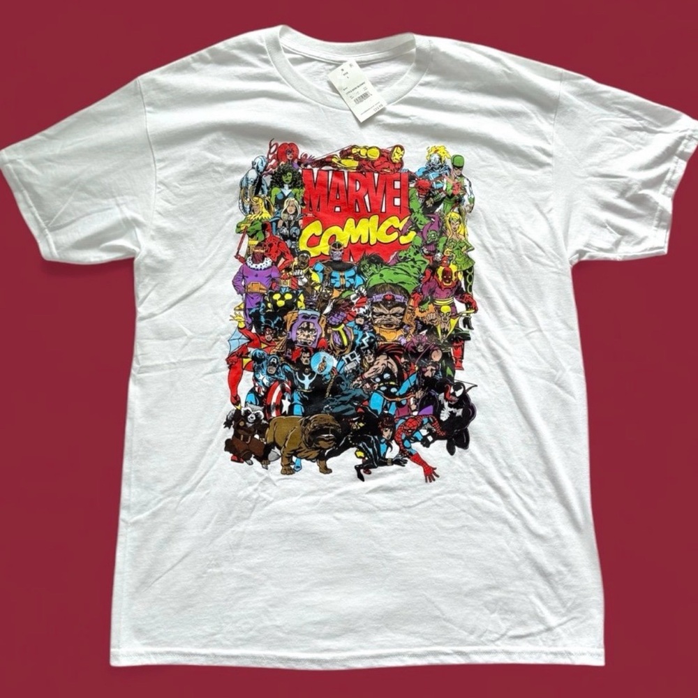 Vintage Marvel Comics T-Shirt L NWOT Rare Superhero Graphic Tee 90s Style